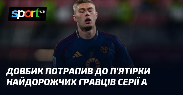 Довбик увійшов до числа п'яти найдорожчих футболістів Серії А.