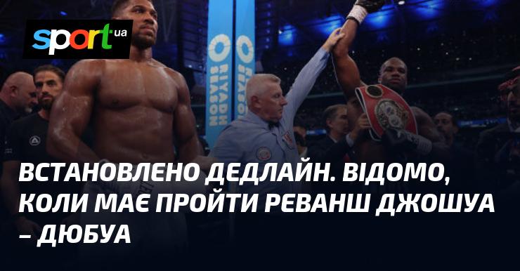 Оголошено термін. Визначено дату реваншу між Джошуа та Дюбуа.